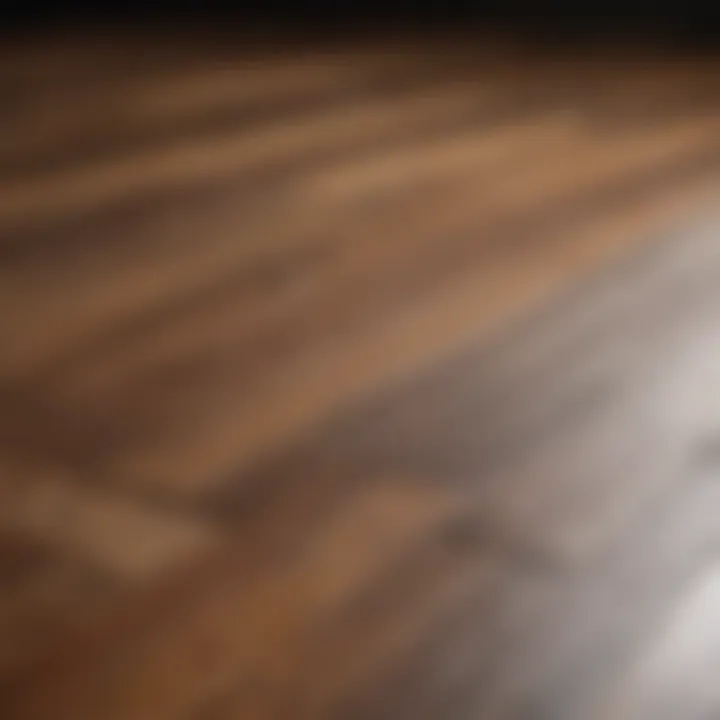 A variety of wood floor restoration products arranged artistically
