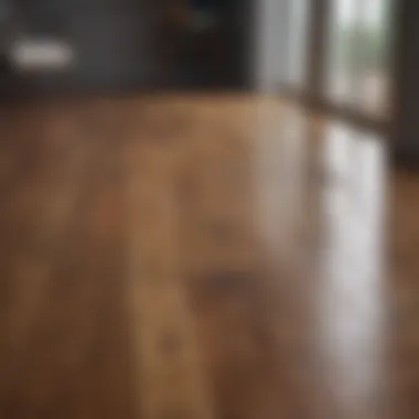 Before and After Scratch Removal on Laminate Flooring Before and after comparison of laminate flooring after scratch removal.
