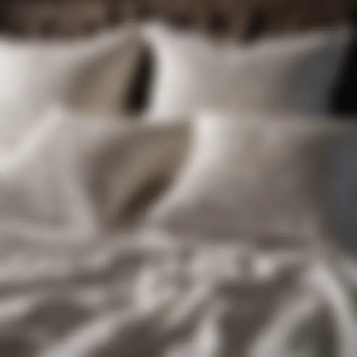Various types of bed pillows showcasing their unique materials