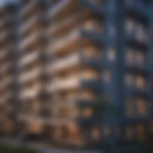 Architectural blueprint of a multi-unit residential building showcasing innovative design.