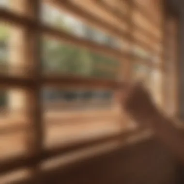 Applying Gentle Cleaner Using a gentle cleaner on wooden blinds