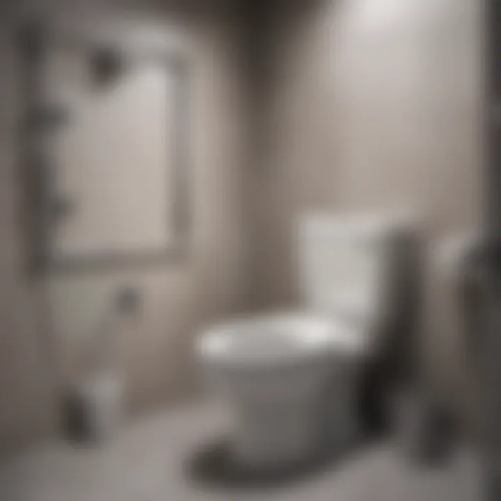 A diagram illustrating the inner workings of a toilet system