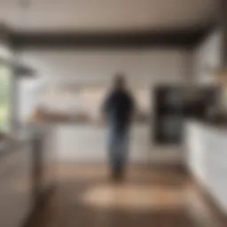 Buyer inspecting the kitchen during a final walk-through