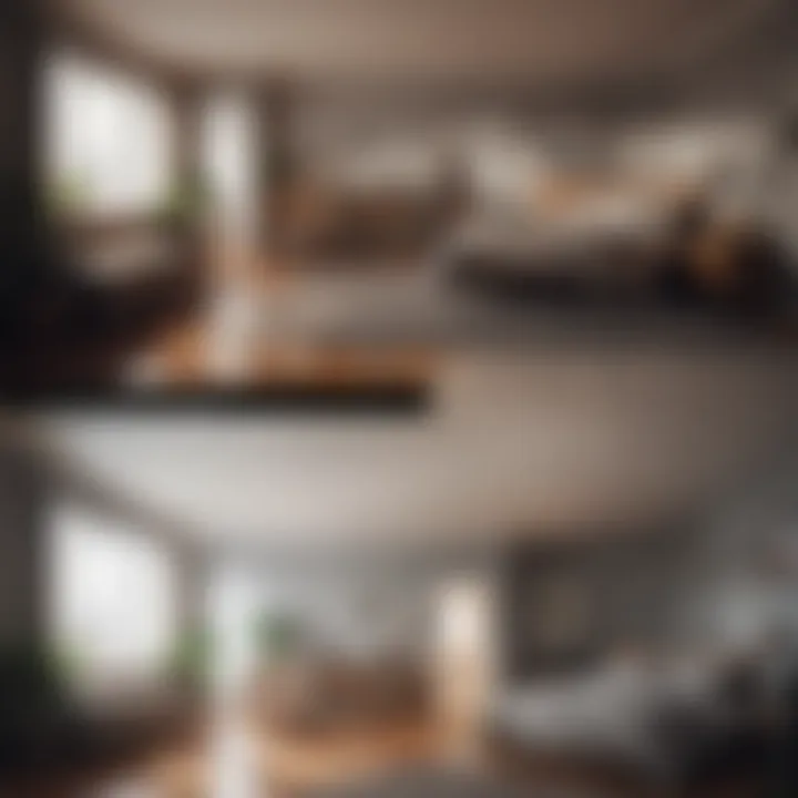 A before-and-after transformation of a one-bedroom apartment
