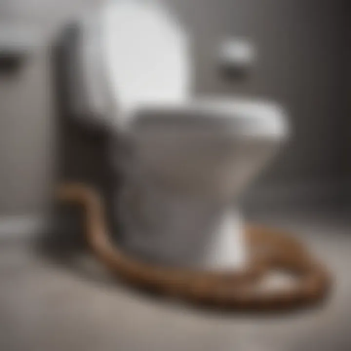 Illustration of proper techniques for using a toilet snake