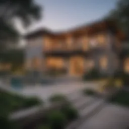 Stunning view of upscale homes in a serene Austin neighborhood