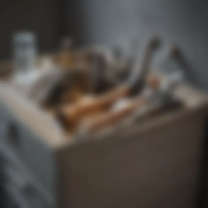 Alternative unclogging tools displayed on a toolbox