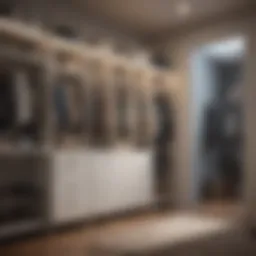 Innovative closet organization with shelving